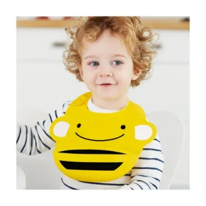 Skip Hop Zoo Fold & Go Silicone Bib - Bee Discount