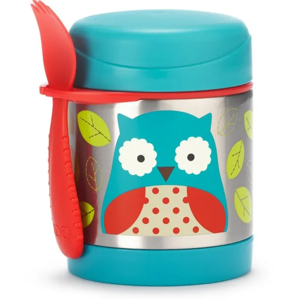 Skip Hop Zoo Insulated Little Kid Food Jar - Owl Clearance