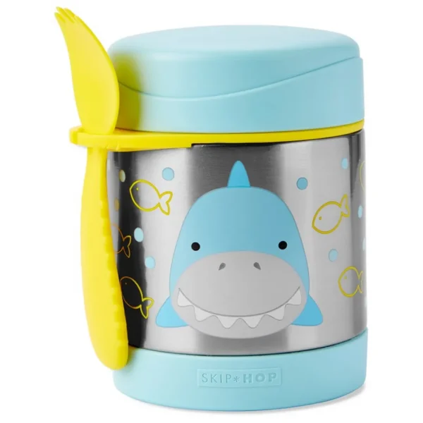 Skip Hop Zoo Insulated Little Kid Food Jar - Shark Hot