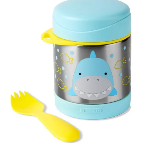 Skip Hop Zoo Insulated Little Kid Food Jar - Shark Hot