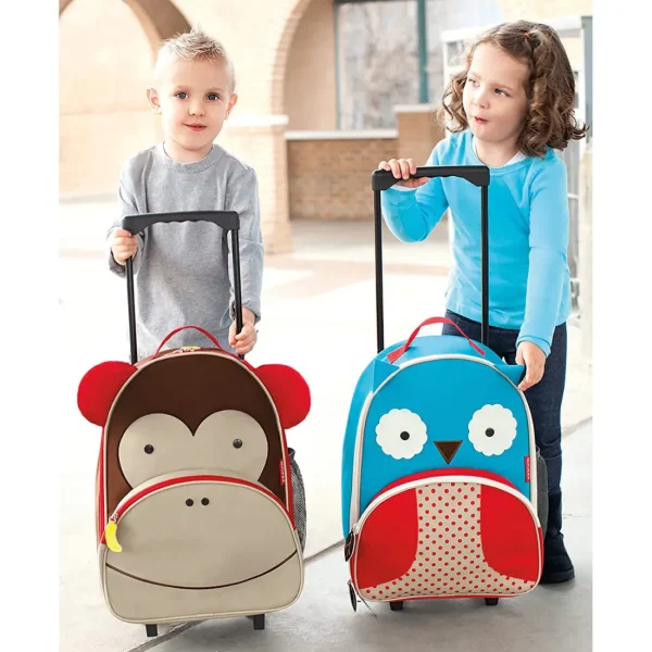 Skip Hop Zoo Rolling Luggage - Monkey Fashion