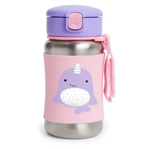 Skip Hop Zoo Stainless Steel Straw Bottle - Narwhal Outlet