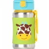 Skip Hop Zoo Stainless Steel Straw Bottle - Giraffe Sale